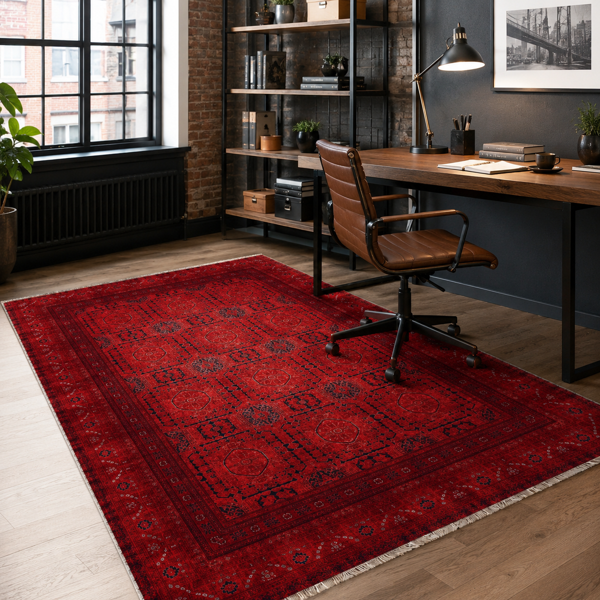 RW7137 washable chenille rug texture and pattern detail