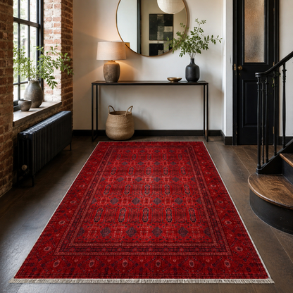RW7138 washable chenille rug texture and pattern detail