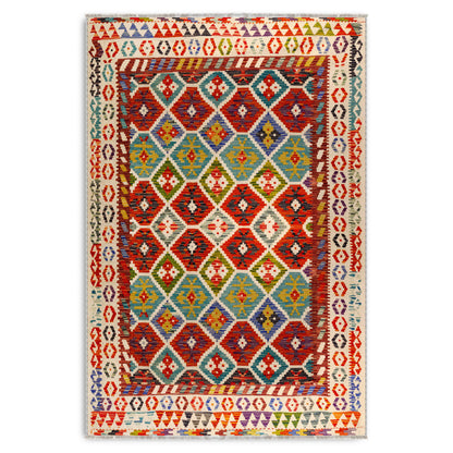 RW7141 washable chenille area rug viewed from above