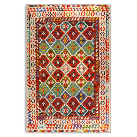 RW7141 washable chenille area rug viewed from above