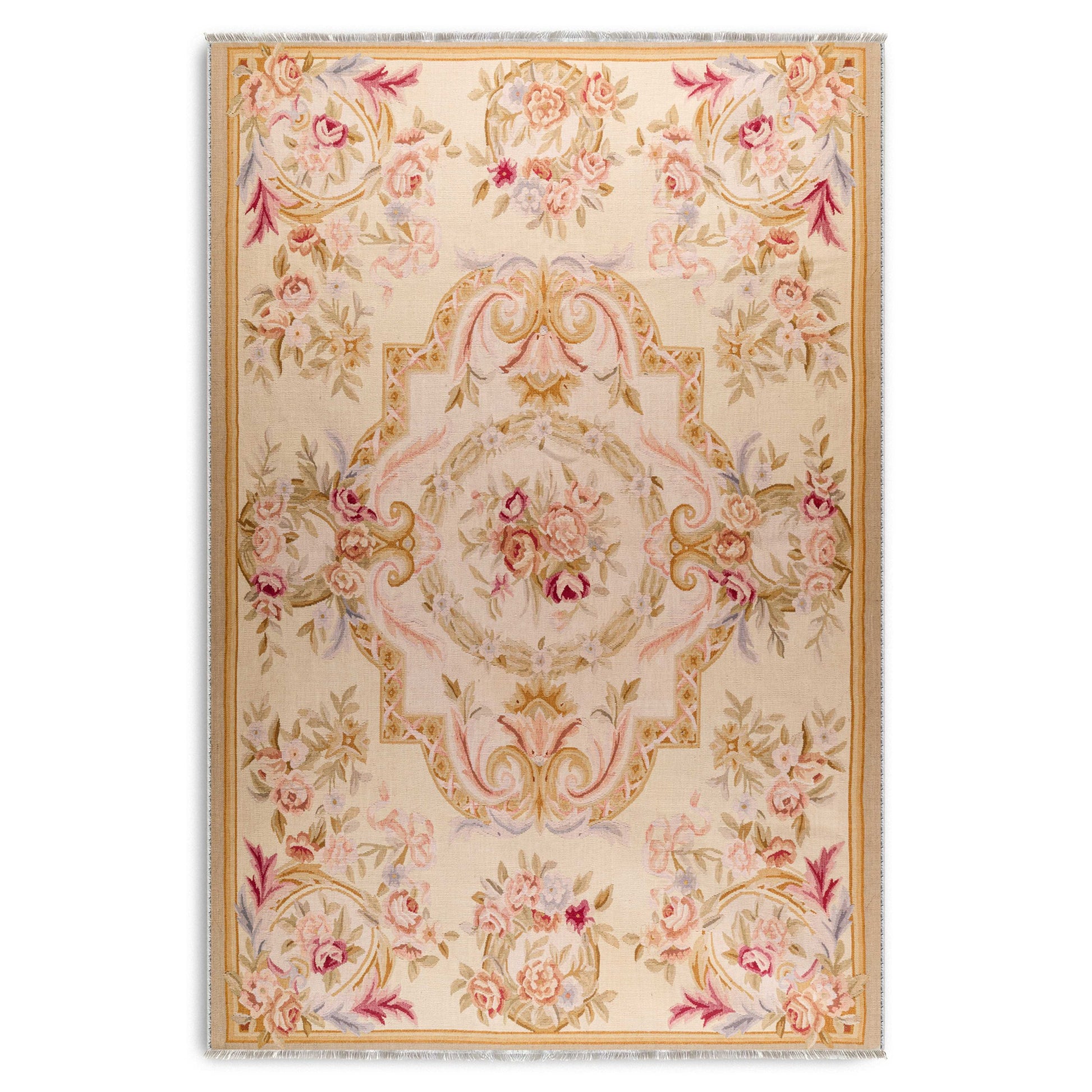 RW7142 washable chenille area rug viewed from above