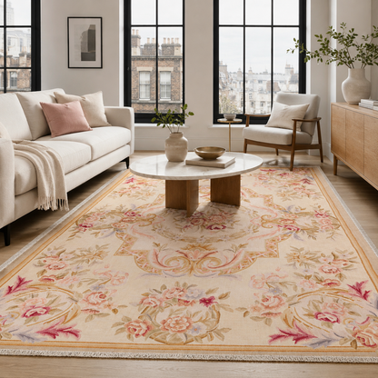 RW7142 washable chenille rug texture and pattern detail