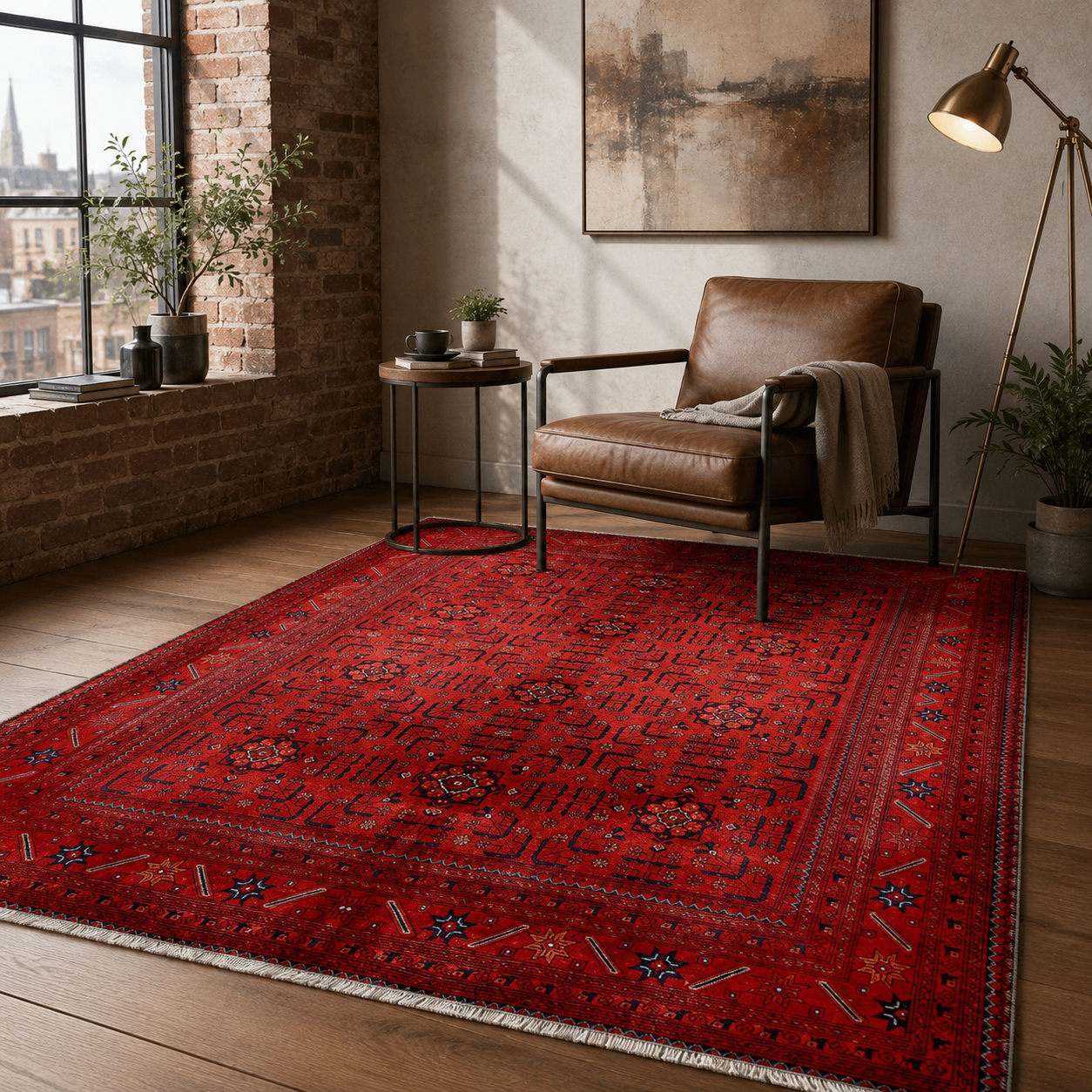 RW7143 washable chenille rug texture and pattern detail