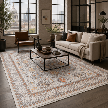 RW7144 washable chenille rug texture and pattern detail