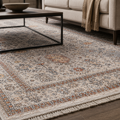 RW7144 washable chenille rug texture and pattern detail