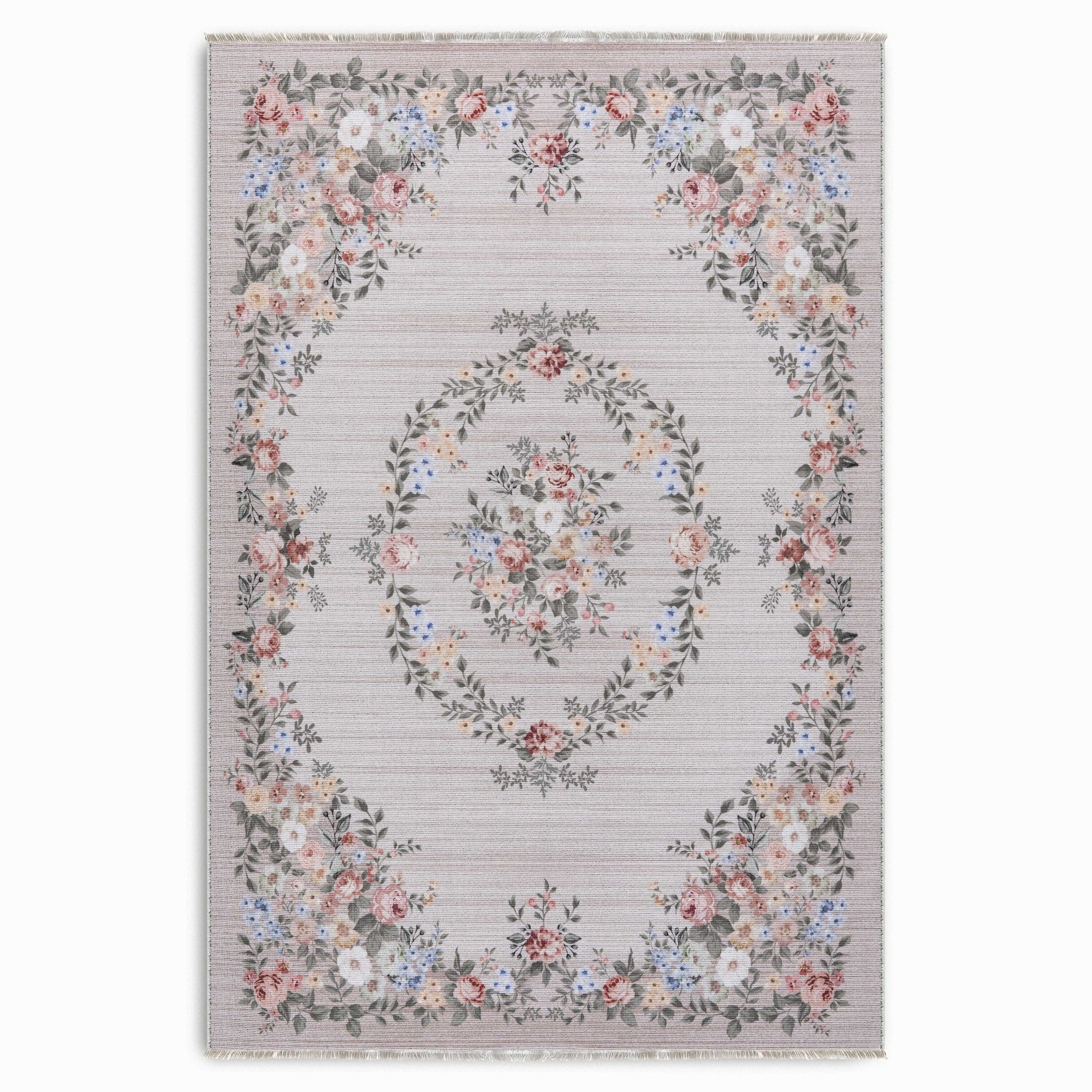 RW7145 washable chenille area rug viewed from above