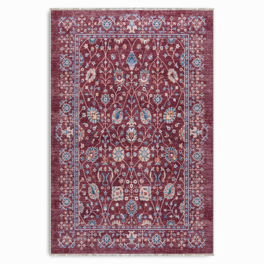 RW7146 washable chenille area rug viewed from above