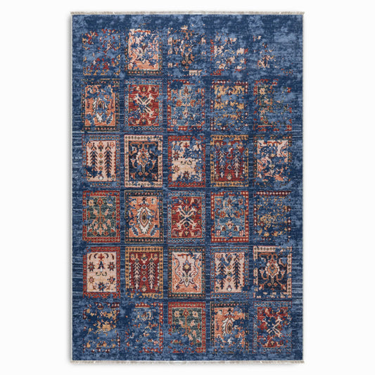 RW7147 washable chenille area rug viewed from above