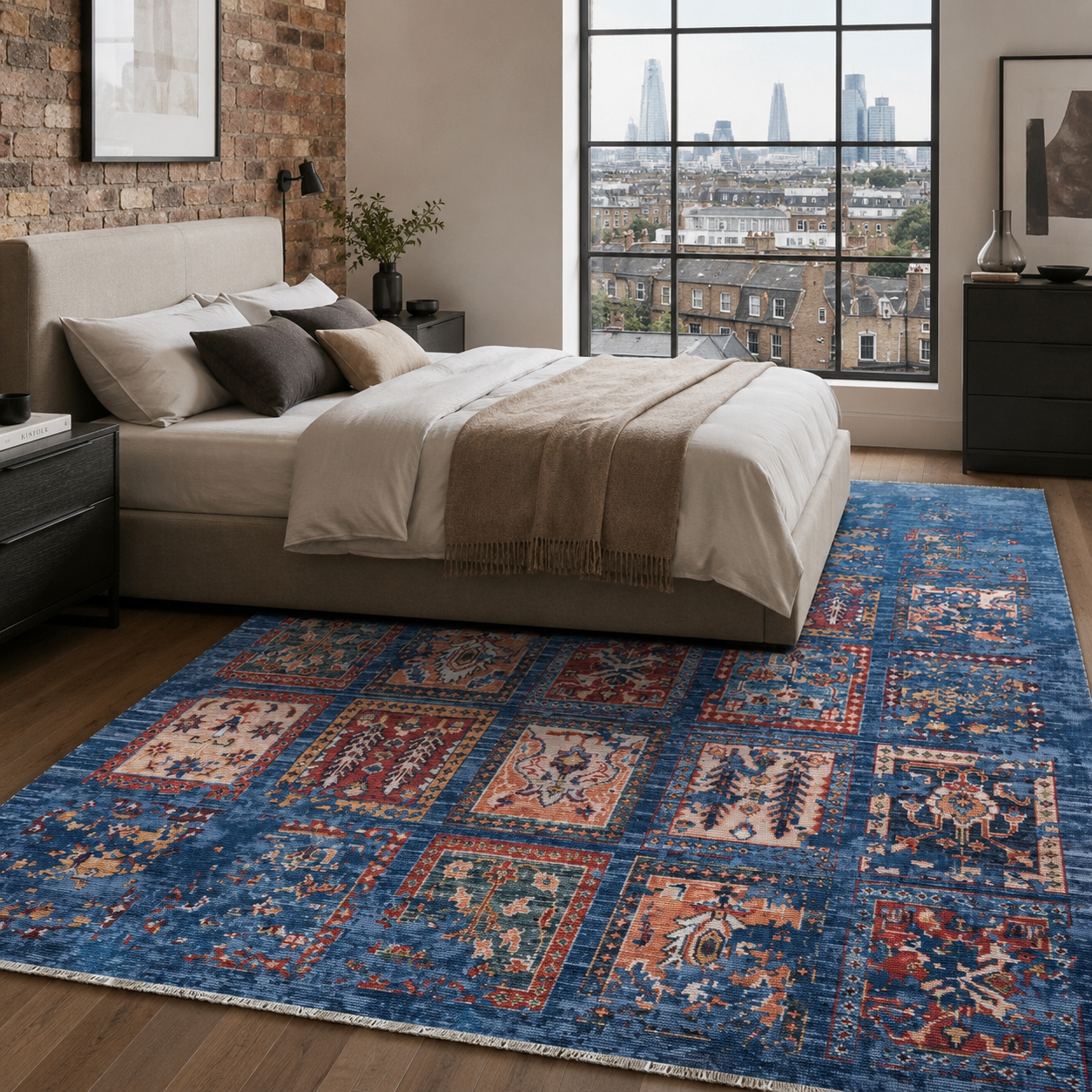 RW7147 washable chenille rug texture and pattern detail
