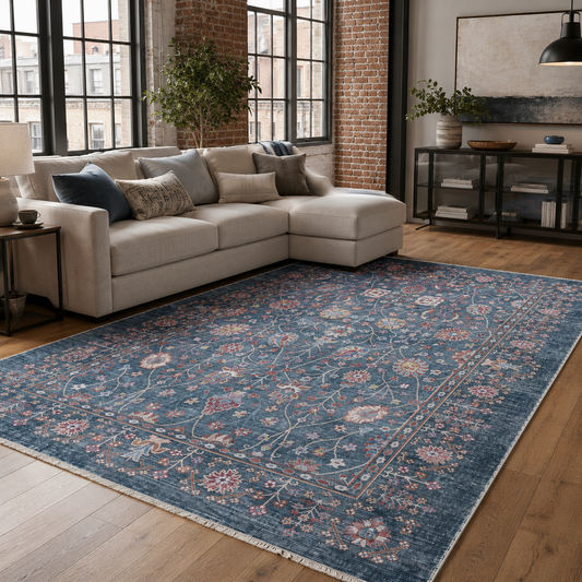 RW7150 washable chenille area rug
