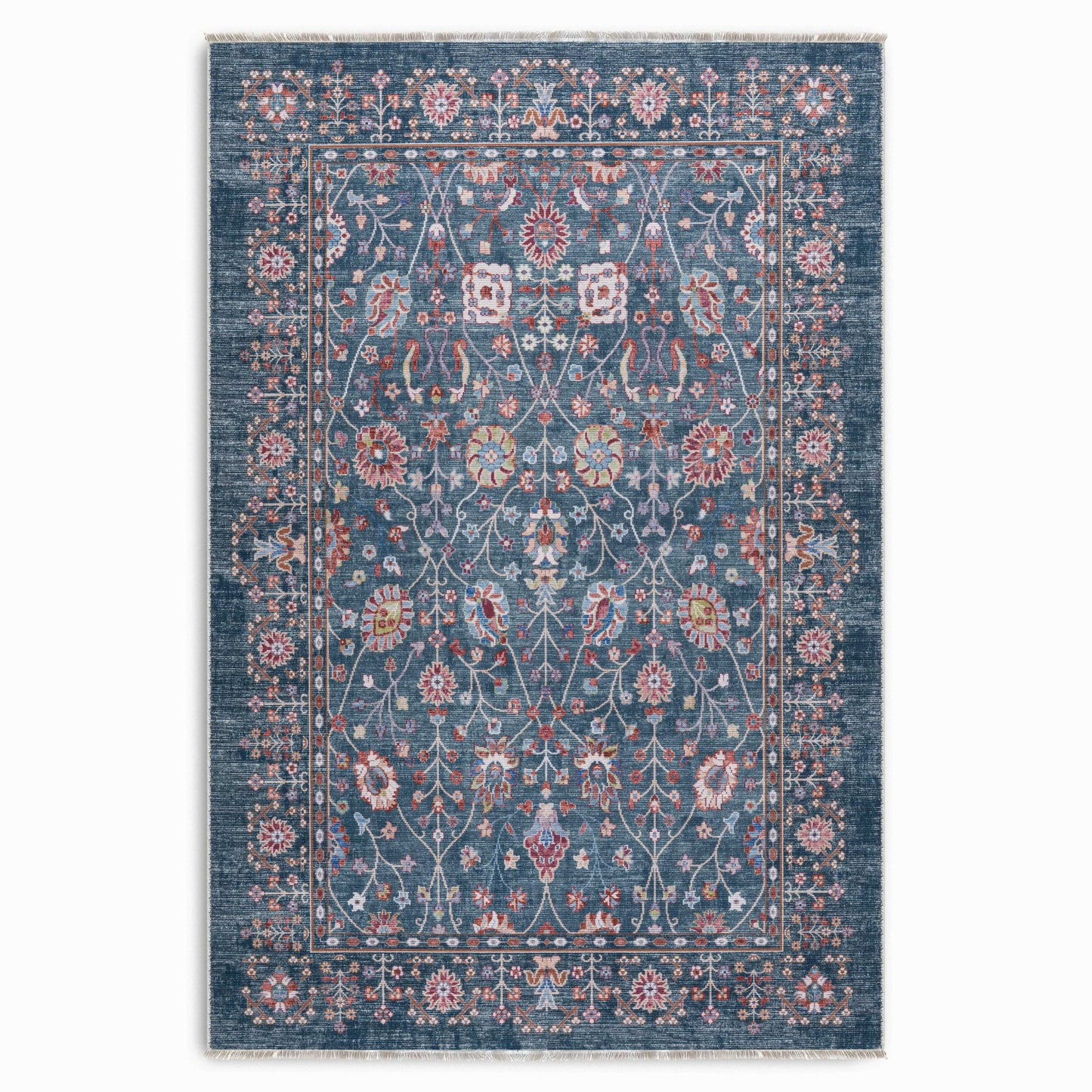 RW7150 washable chenille area rug viewed from above