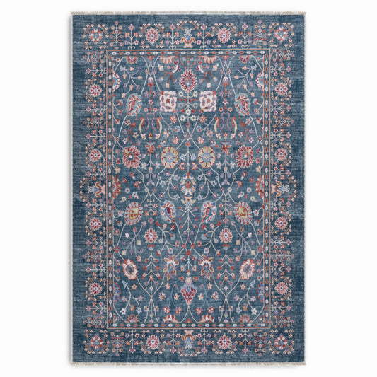 RW7150 washable chenille area rug viewed from above
