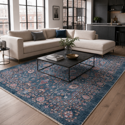 RW7150 washable chenille rug texture and pattern detail