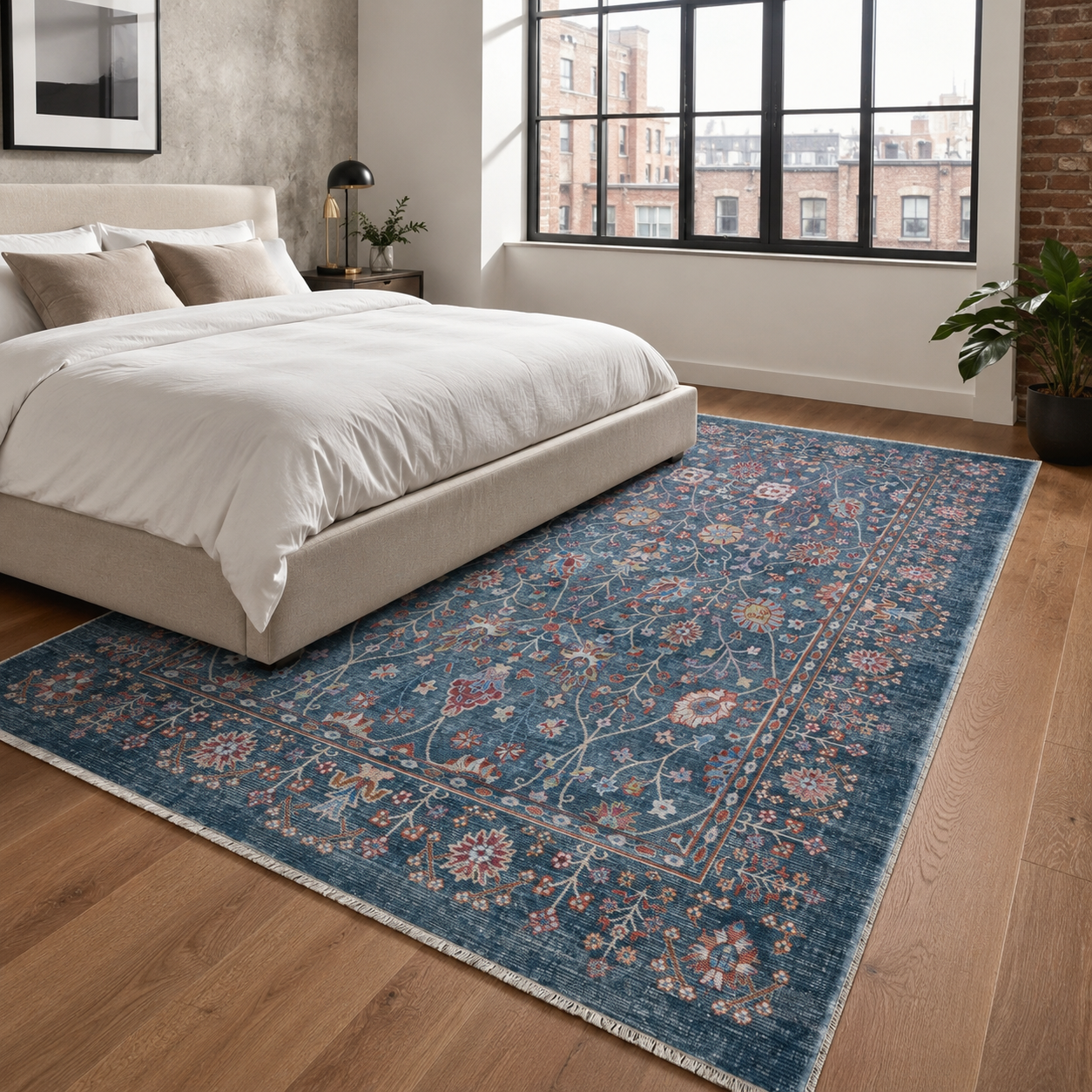 RW7150 washable chenille rug texture and pattern detail