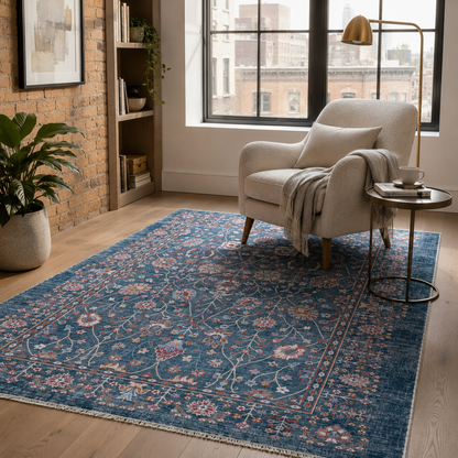 RW7150 washable chenille rug texture and pattern detail