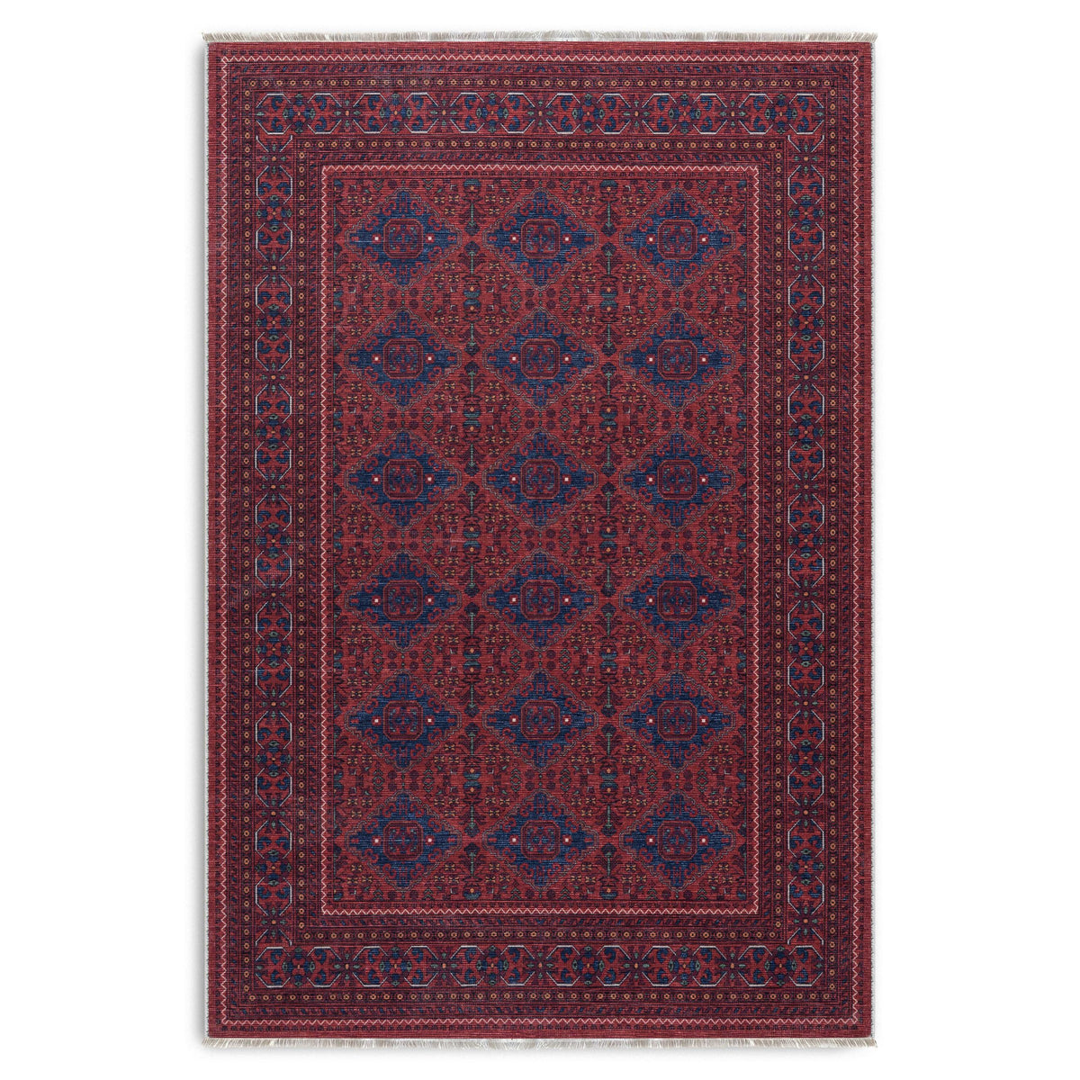 RW7152 washable chenille area rug viewed from above