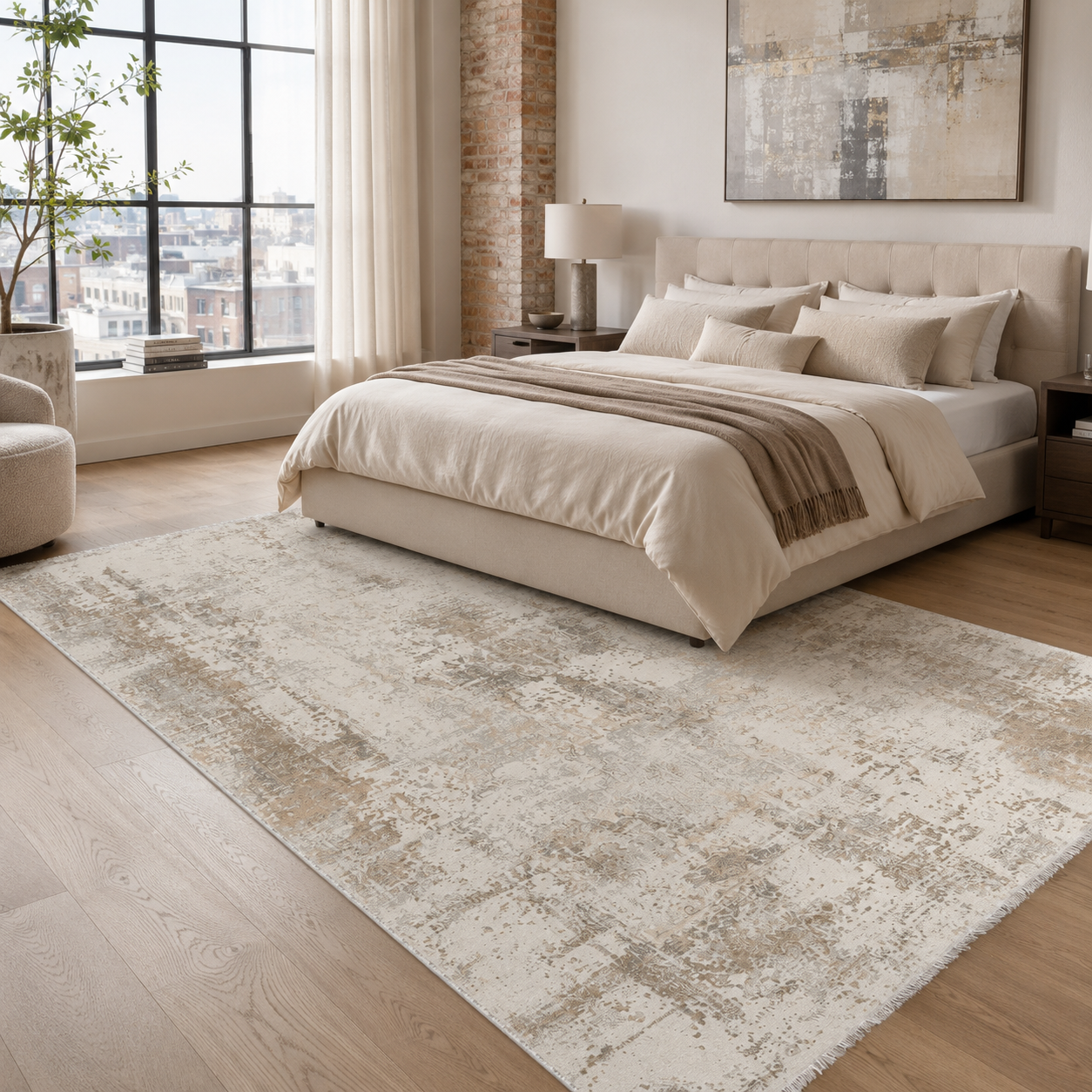 RW7153 washable chenille rug texture and pattern detail