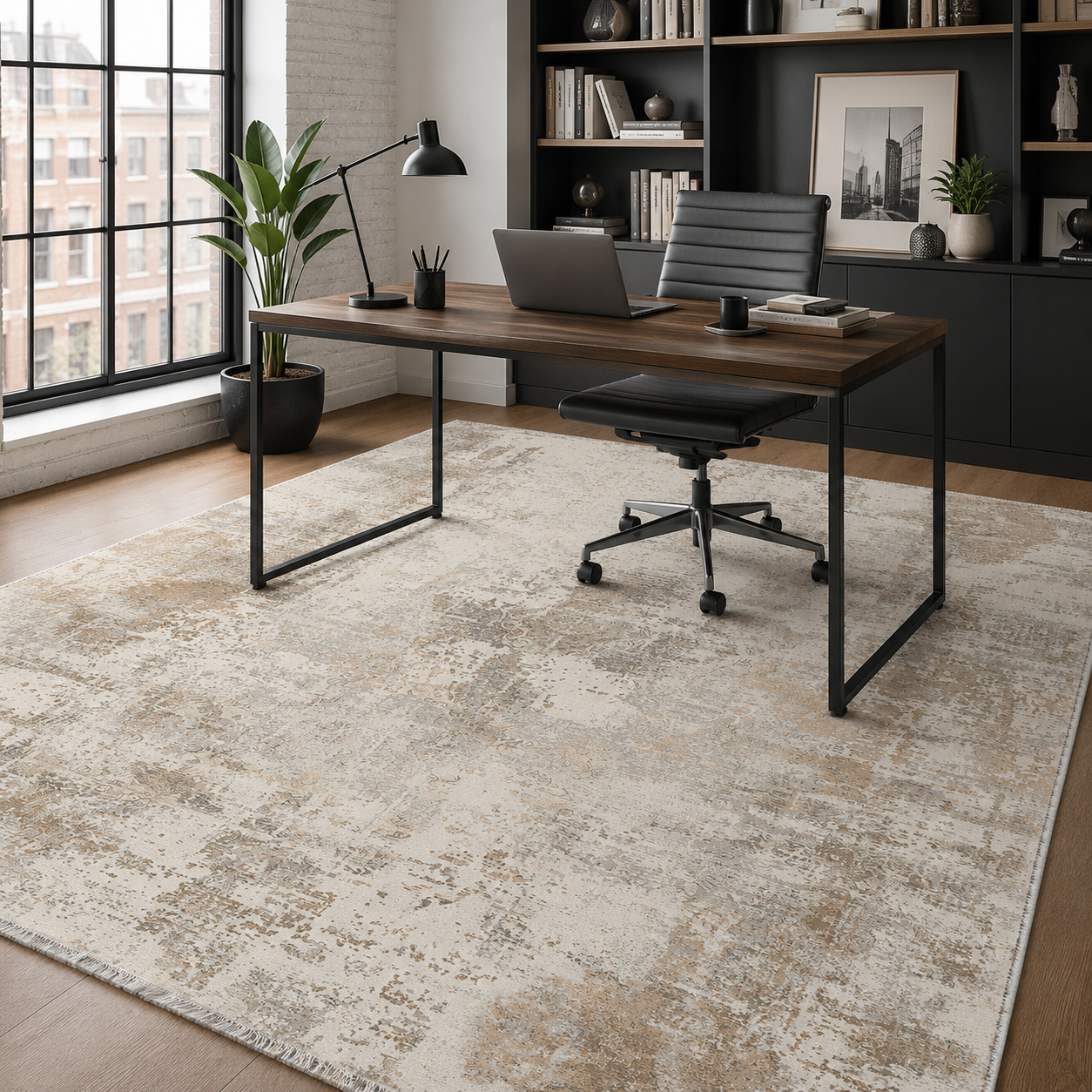 RW7153 washable chenille rug texture and pattern detail