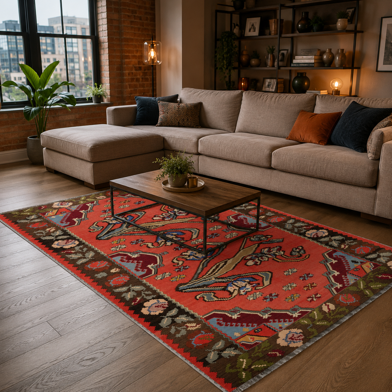 RW7154 washable chenille rug texture and pattern detail