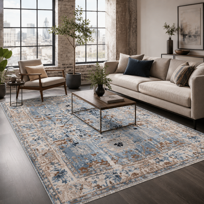 RW7155 washable chenille area rug