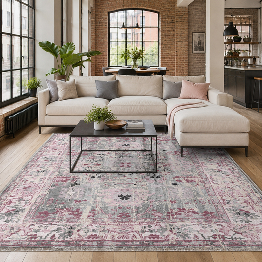 RW7156 washable chenille area rug