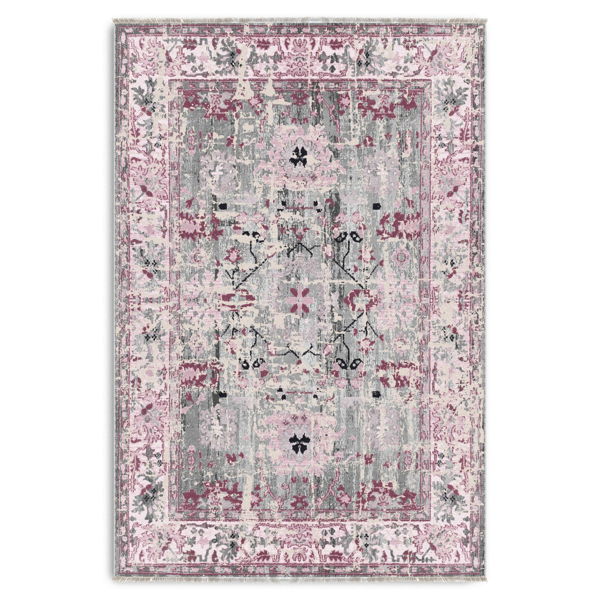 RW7156 washable chenille area rug viewed from above
