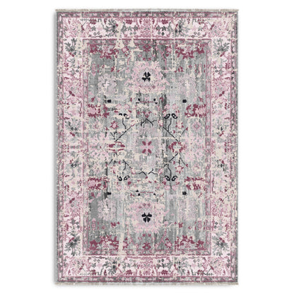 RW7156 washable chenille area rug viewed from above