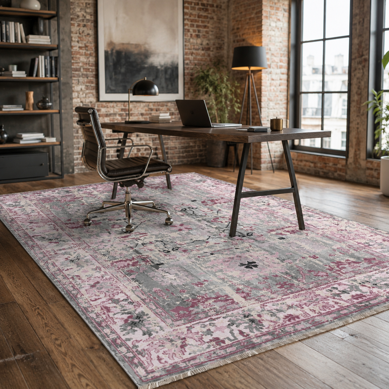 RW7156 washable chenille rug texture and pattern detail