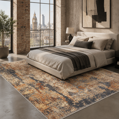 RW7157 washable chenille rug texture and pattern detail