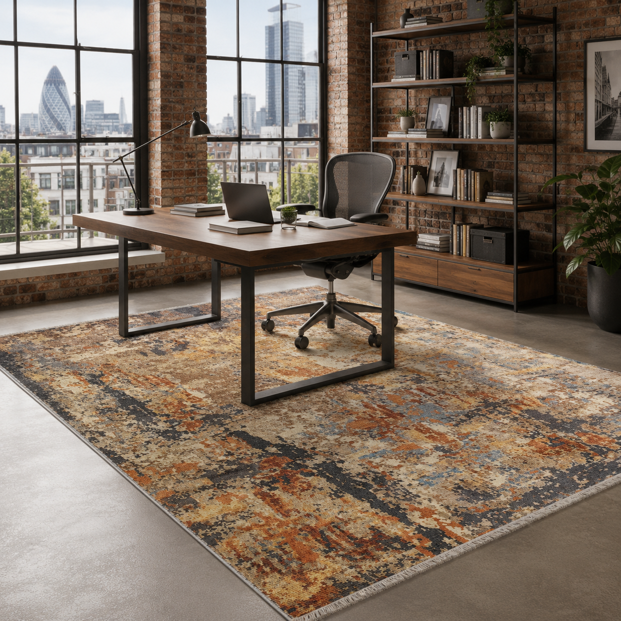 RW7157 washable chenille rug texture and pattern detail