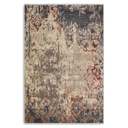 RW7158 washable chenille area rug viewed from above