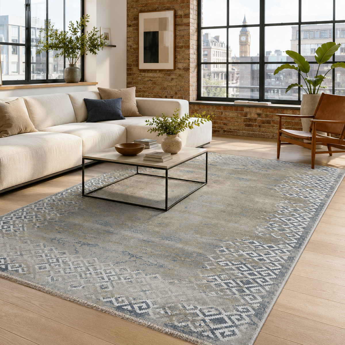 RW7160 washable chenille area rug