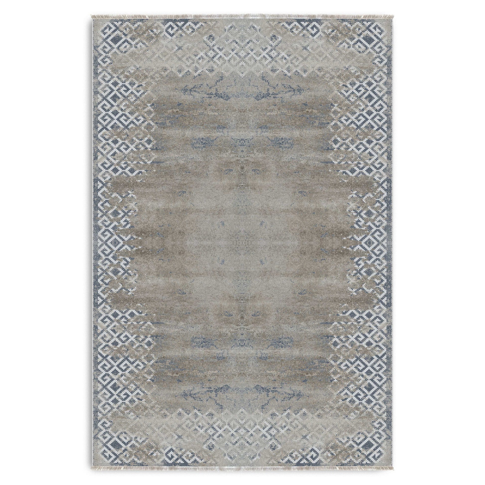 RW7160 washable chenille area rug viewed from above