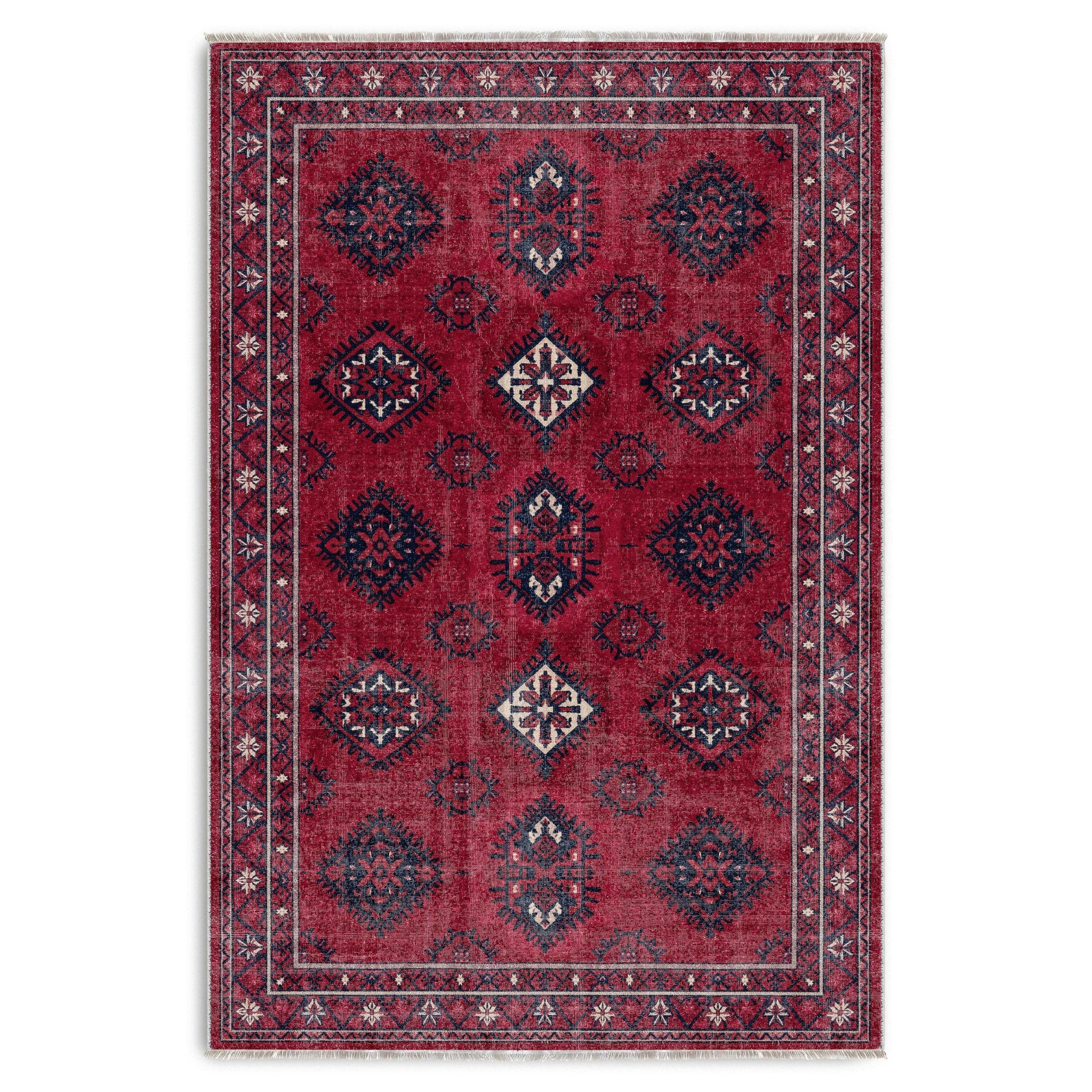 RW7169 washable chenille area rug viewed from above