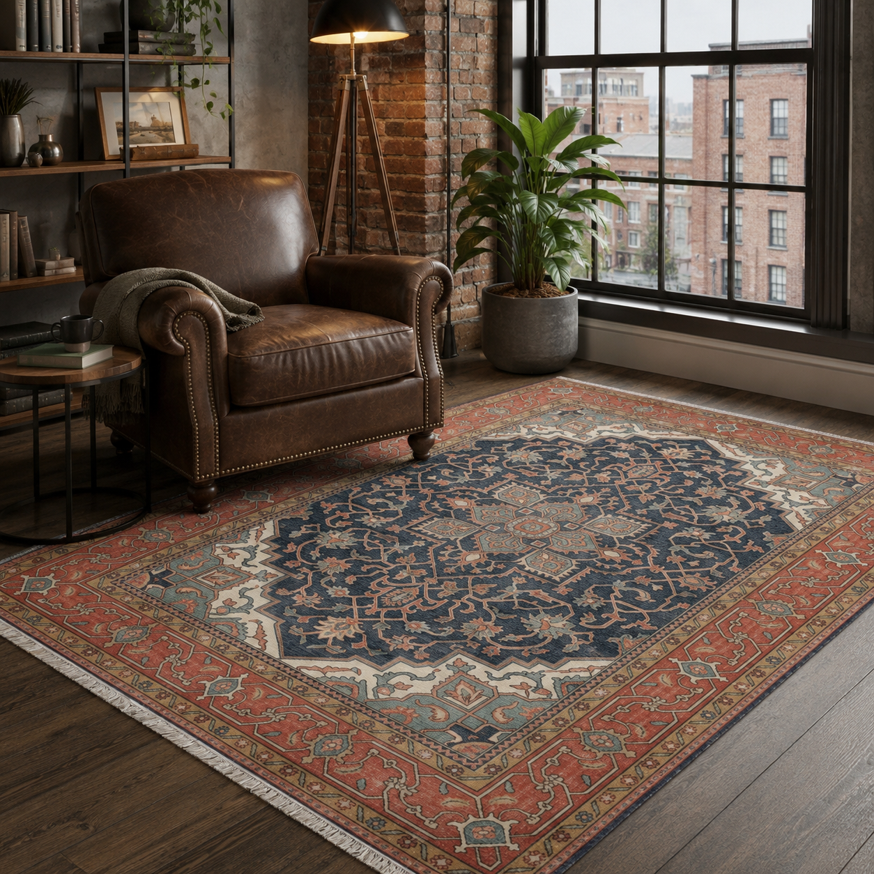 RW7170 washable chenille rug texture and pattern detail