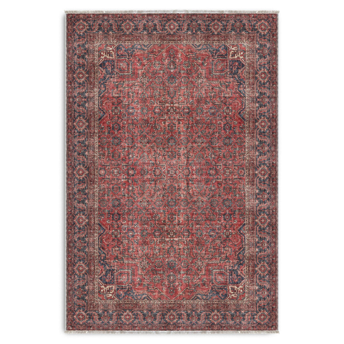 RW7171 washable chenille area rug viewed from above