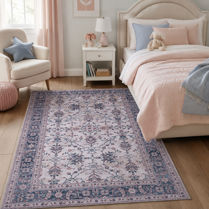 RWDV1004 washable chenille rug texture and pattern detail