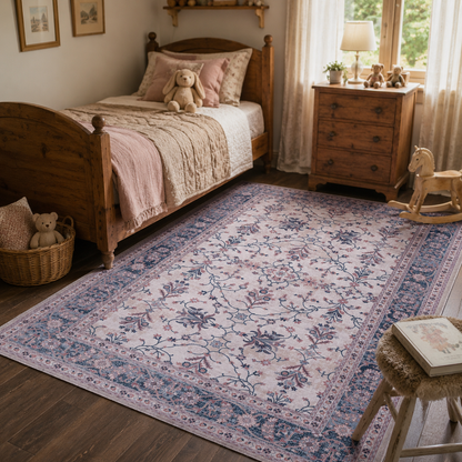 RWDV1004 washable chenille rug texture and pattern detail