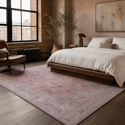 RWDV1006 washable chenille rug texture and pattern detail