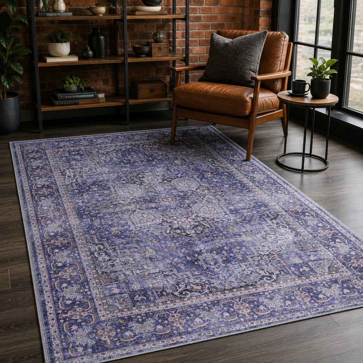 RWDV1010 washable chenille rug texture and pattern detail