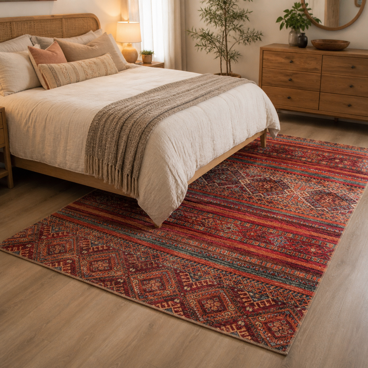 RWDV1322 washable chenille rug texture and pattern detail