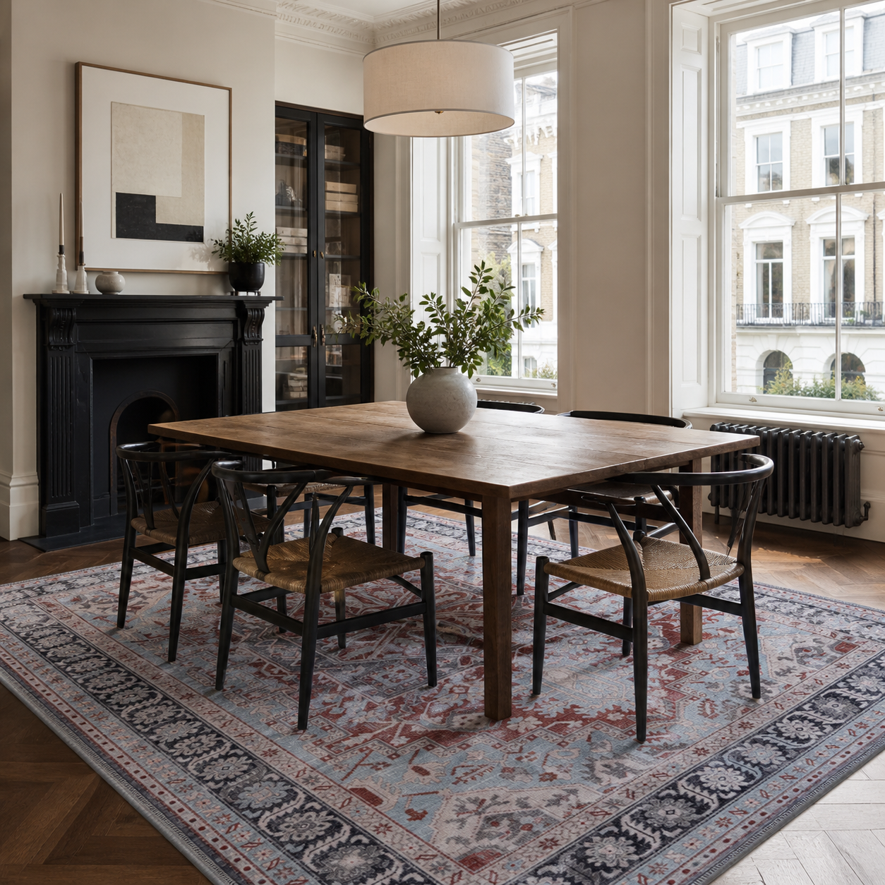RWK1 washable chenille rug texture and pattern detail