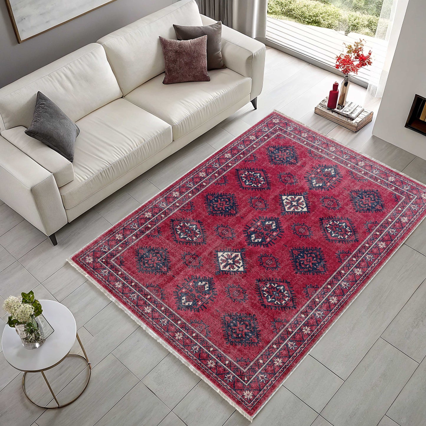 RWK304003 washable chenille area rug