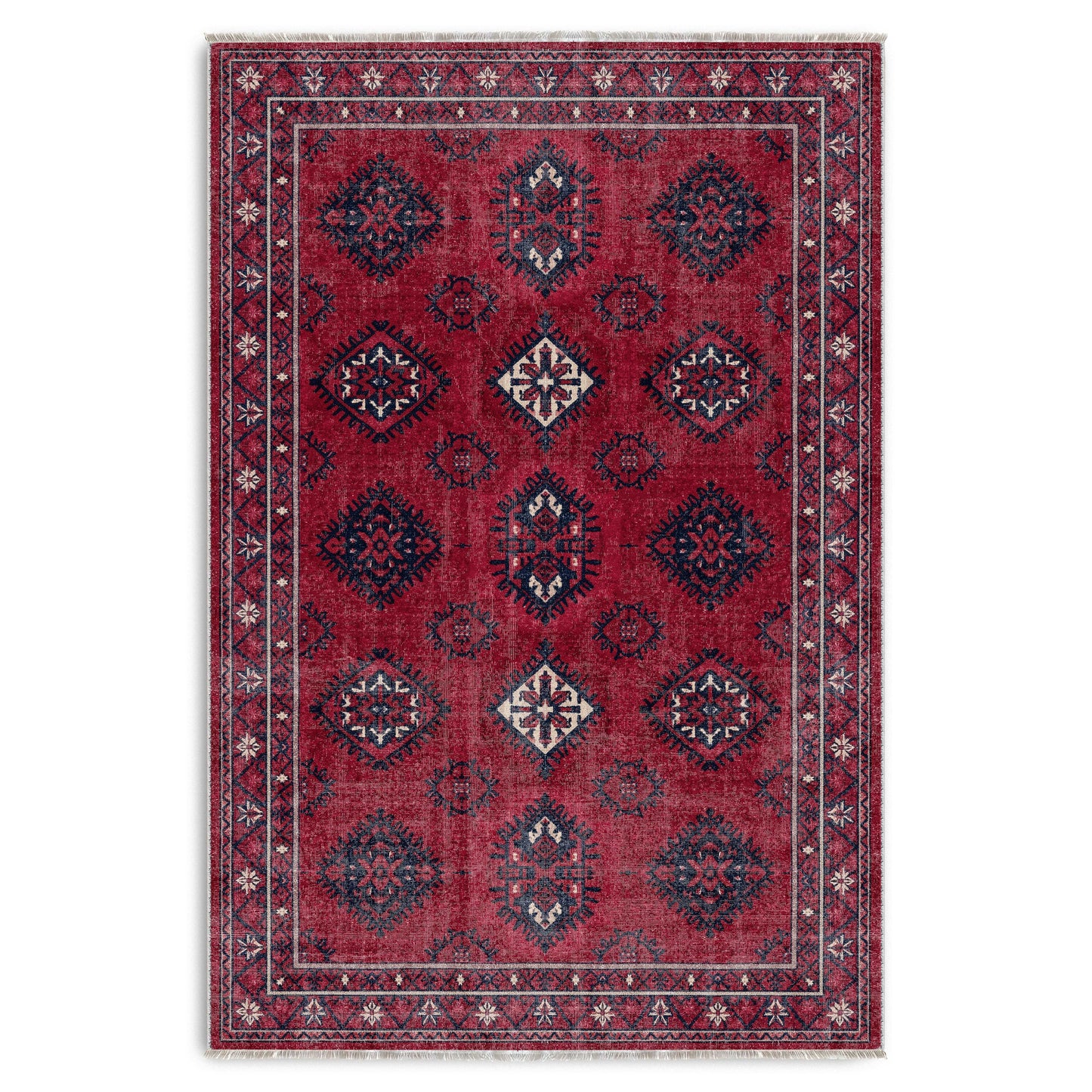 RWK304003 washable chenille area rug viewed from above