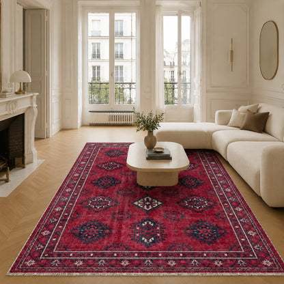 RWK304003 washable chenille area rug, room scene