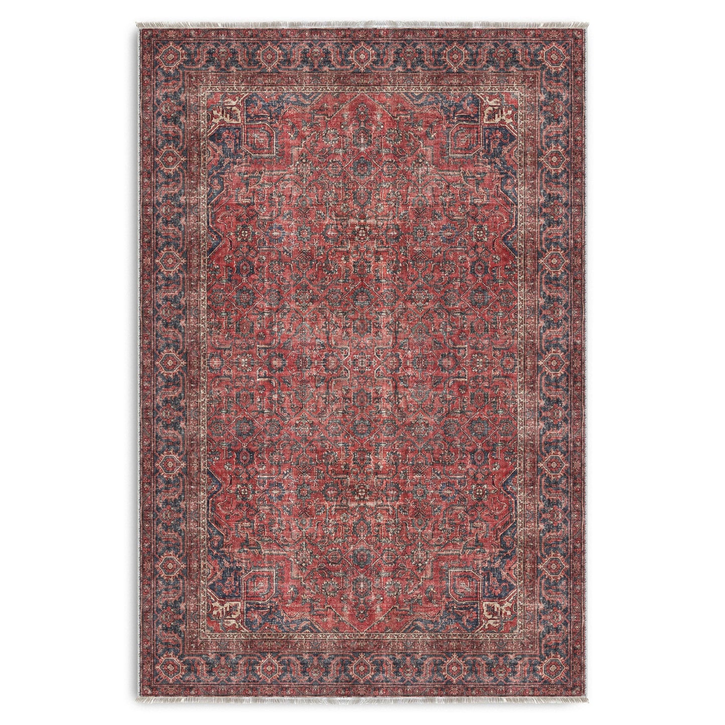 RWK304203 washable chenille area rug viewed from above