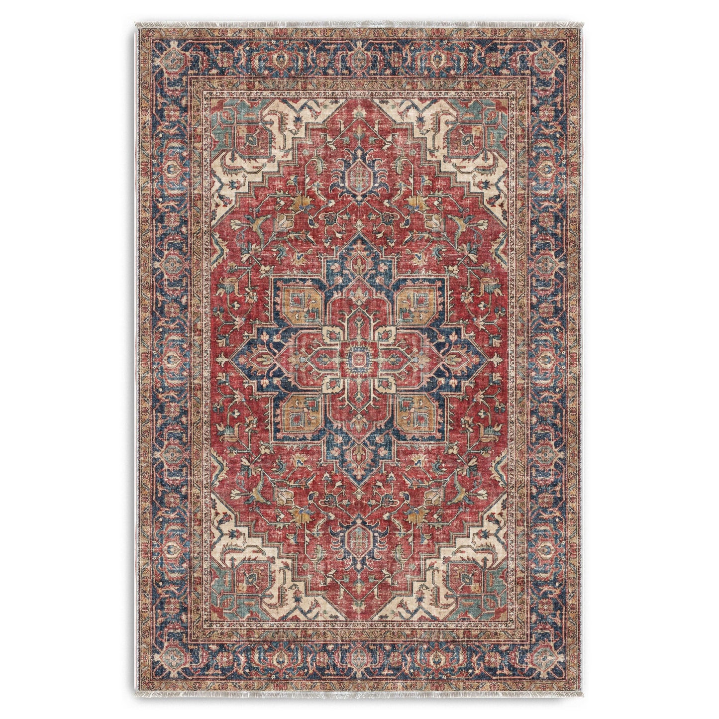 RWK3043103 washable chenille area rug viewed from above