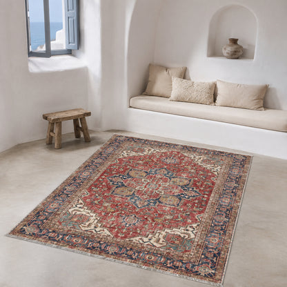 RWK3043103 washable chenille area rug, room scene