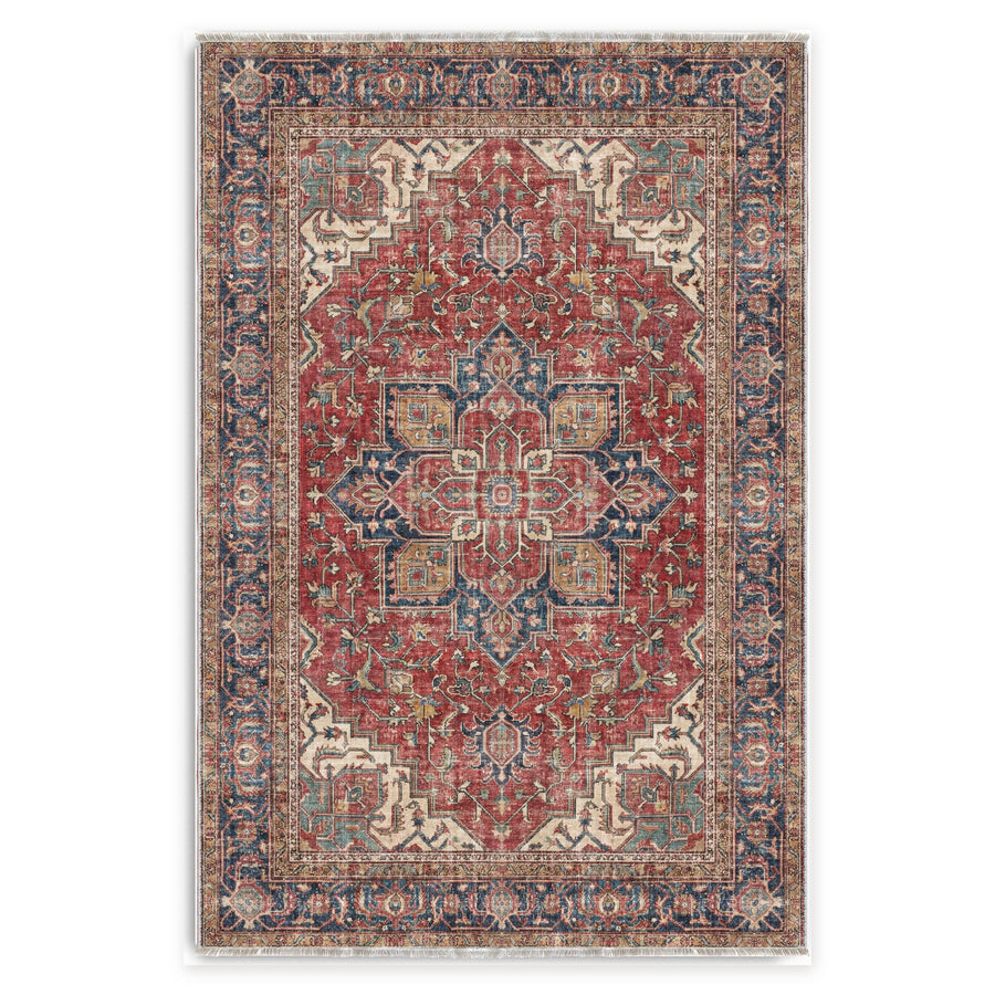 Palazzo Crimson Traditioneller waschbarer Teppich