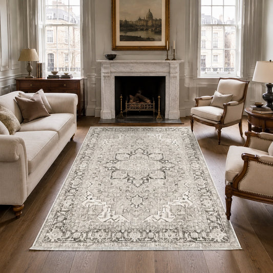 RWK3043403 washable chenille area rug, room scene